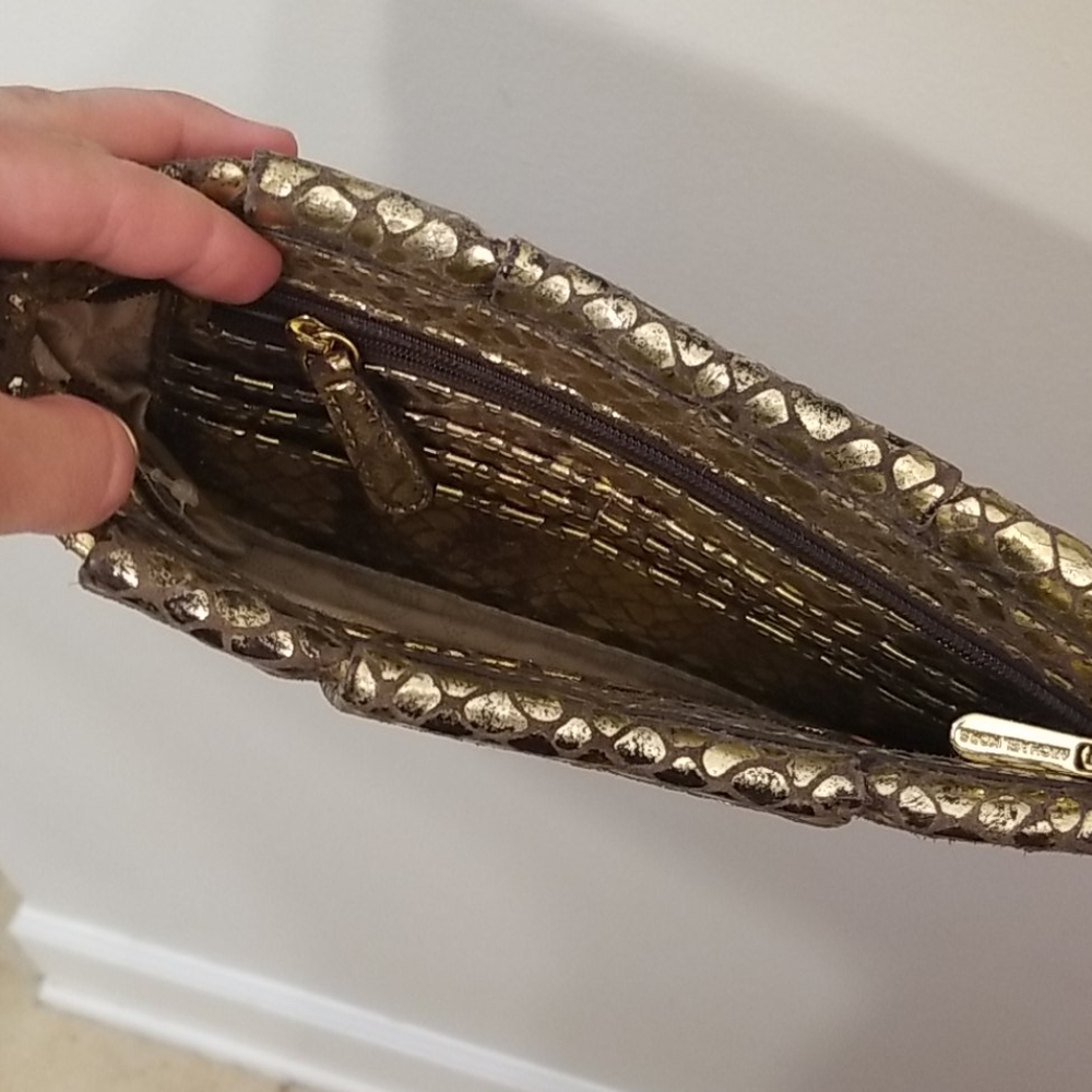 Michael Kors Wristlet- Used- Gold Python Pattern - image 2